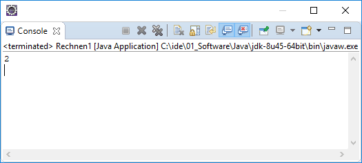 Ausgabe in der Konsole