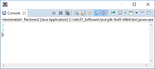 einfache Rechenaufgabe
