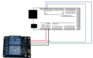 Schaltplan für eine 2fach Relaisplatine an den Arduino Uno.