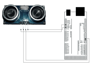 Anschlussplan des Ultraschall Sensors