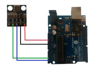 Anschlussplan des BMP180 an den Sunfounder UNO R3