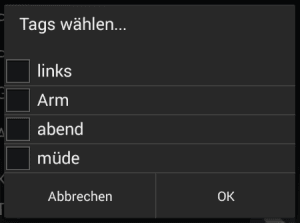 TagCludDialog, zum wählen von Tags für eine Android Anwendung