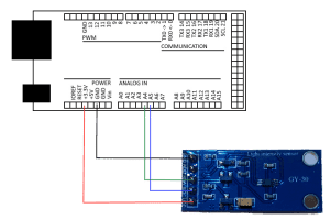 Schaltplan des Sensors GY-30 (nicht im Maßstab)