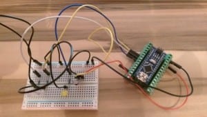 Aufbau einer kleinen Schaltung für die IR-Fernbedienung.