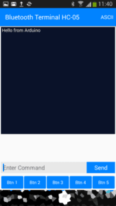 Verbindung erfolgreich aufgebaut und Empfangen der Willkommensnachricht.