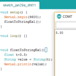 Arduino, Ausgabe einer Float Variable, Beispiel1