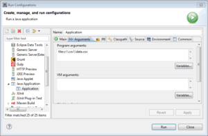 Run Configuration der Anwendung BatchWorker zum Tutorial 