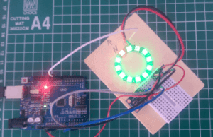 Einfacher Kompass mit 3Achsen Lagesensor & 12bit NeoPixel Ring