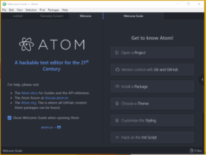 Startseite der Software 