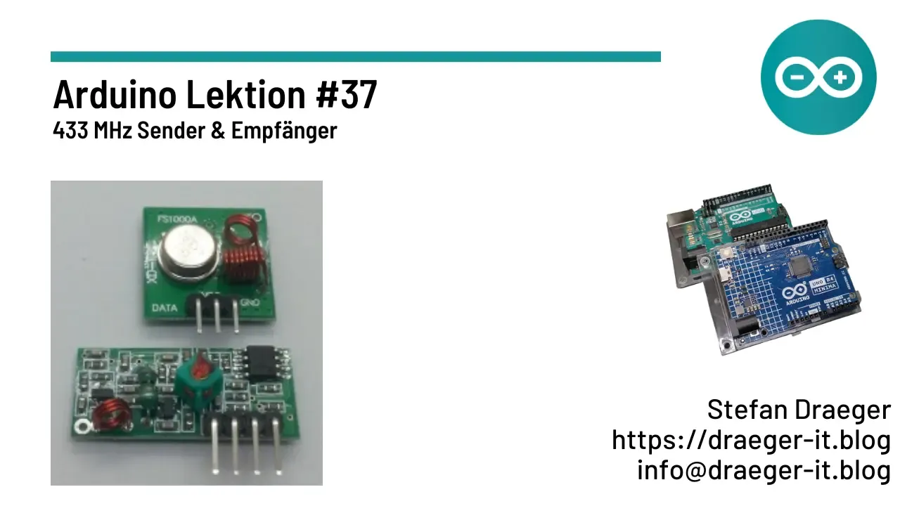 Arduino Tutorial 37 433 MHz Sender & Empfänger