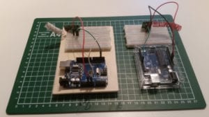 Aufbau, einfache Schaltung 433MHz Sender & Empfänger am Arduino UNO.