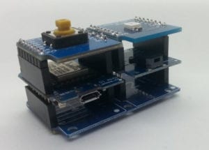 Wemos D1 mini mit verschiedene Shields auf Dual Base Shield