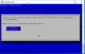 Konfigurieren von phpMyAdmin während der Installationsphase