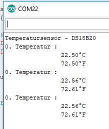 Ausgabe auf dem seriellen Monitor