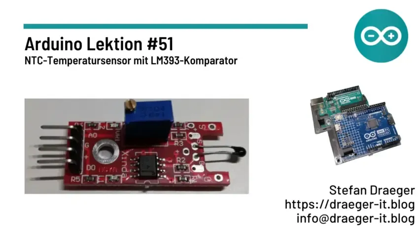 Arduino Lektion 51 NTC-Temperatursensor mit LM393-Komparator