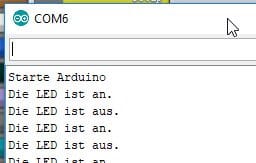 Ausgabe auf dem seriellen Monitor