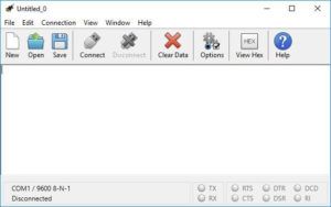 Anwendung CoolTerm von Roger Meier's