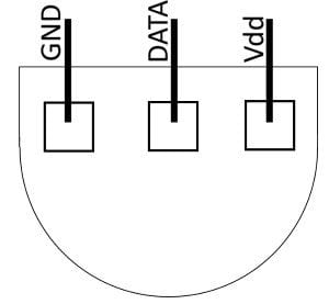 Pinout - Temperatursensor DS18B20