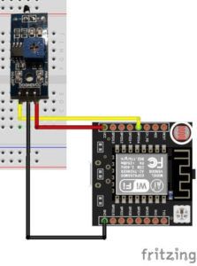Schaltung Witty Cloud und Temperatursensor LM393