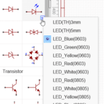 EasyEDA - Auswahl eines LED Typs