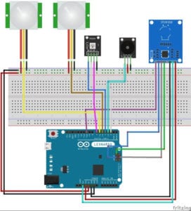 Aufbau der Schaltung auf dem Steckbrett