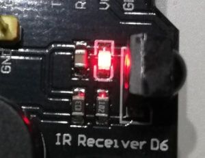 Quittierung eines empfangenen Signals am IR Empfänger