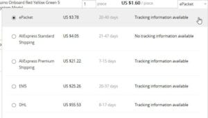 Aliexpress.com - Versanddetails