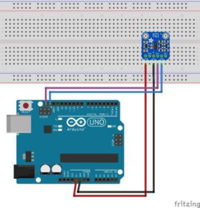 Schaltung APDS-9960 am Arduino UNO