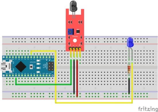 Flammen Detektor am ArduinoNano