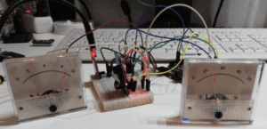 Aufbau - RTC DS3231 und Drehspulinstrumente