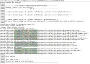 Maven ausführen vom Goal javadoc:javadoc