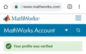 Bestätigungsmail von mathworks.com