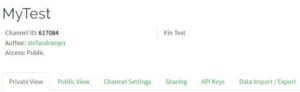 ThingSpeak - Channel Reiter und Informationen