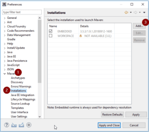 Einrichten von Apache Maven