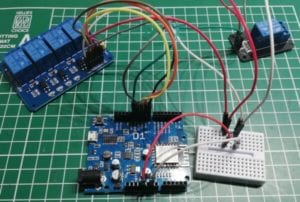 Aufbau - Wemos D1 R3 mit 4fach & 1fach Relaisshield