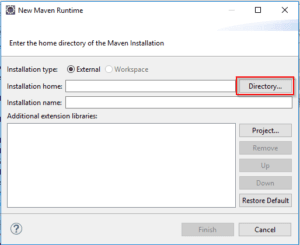 Einrichten Apache Maven in Eclipse
