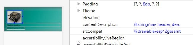 Anpassen des Bildes im Navigationmenü