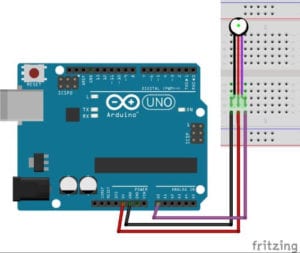 Schaltung - Pulssensor am Arduino UNO