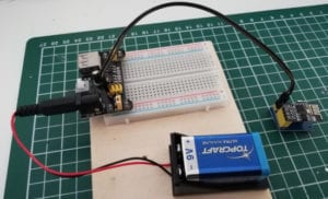 Aufbau, Schaltung ESP01s DS18B20 Shield