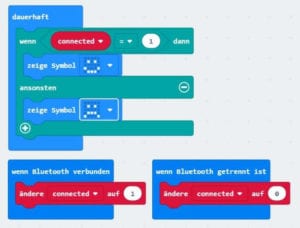 einfaches Bluetoothbeispiel mit MakeCode für den micro:bit