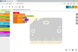 einfaches Beispiel mit Open Roberta