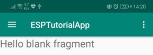 ESPTutorialApp erstes Fragment