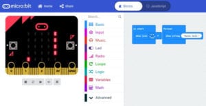 MakeCode Editor für den micro:bit