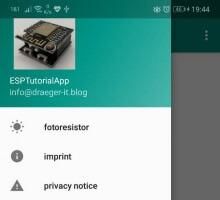 Seitennavigation für die AndroidApp 