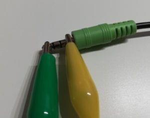 Anschluss - Krokodilklemmen am 3,5 Klinkenstecker