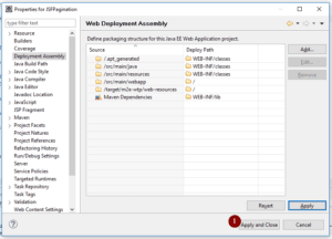 Eclipse Projekteigenschaften - hinzufügen der Maven Dependencie (Schritt 3)