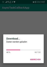 Beispiel ProgressDialog in AndroidApp