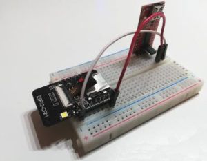 ESP32-CAM mit angeschlossenem FTDI (USB to Seriell) Modul