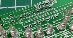 Symbol auf der Platine für den IC Sockel