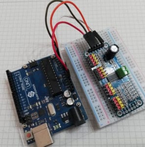 Servo Driver Modul PAC9685 am Arduino UNO